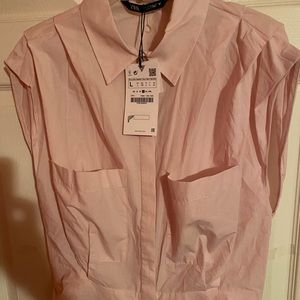 Soft Cotton Pink Shirt Dress or Midi Top